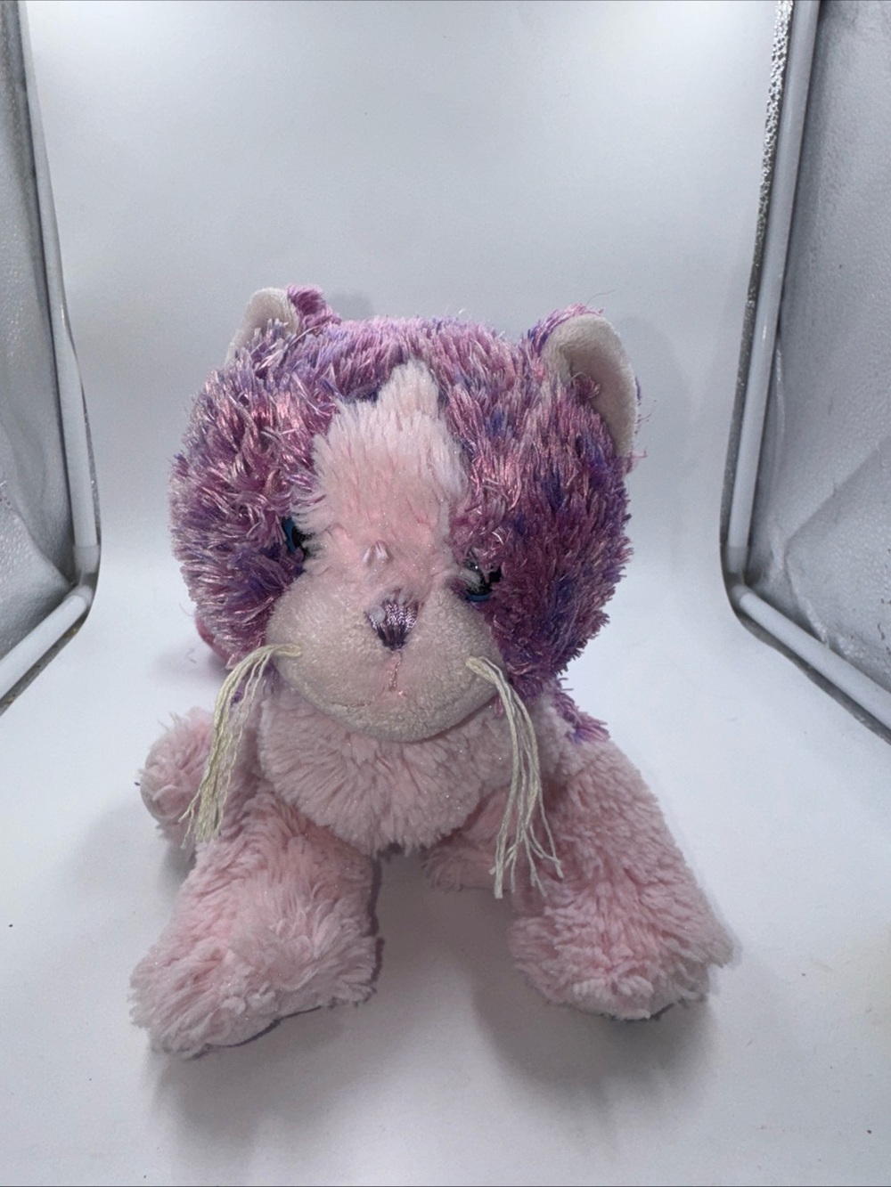 GANZ Webkinz Pom Pom Kitty Cat Plush Stuffed Animal 8" Purple Pink NO CODE